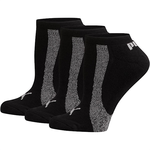 Women's No Show Socks [3 Pairs], BLACK TRADITIONAL, extralarge